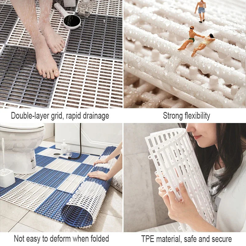 Floroux - Tapis de bain anti-dérapant imperméable