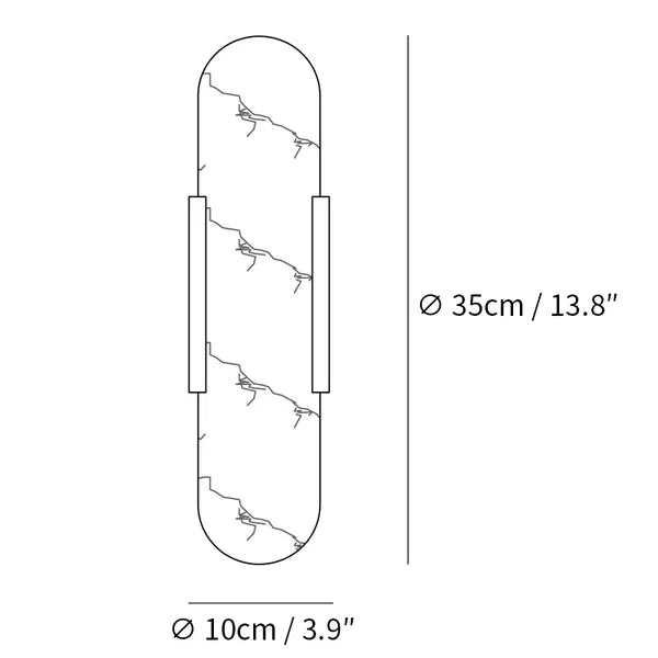 Élégante Mélange - Applique en Alabastre Fait Main