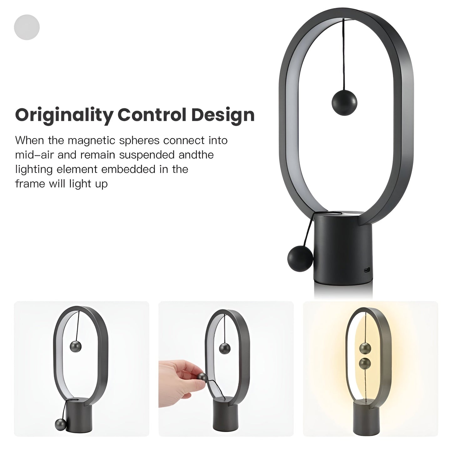 Lampe LED BalanceGlow Élégante – Ambiance Raffinée & Chargement USB