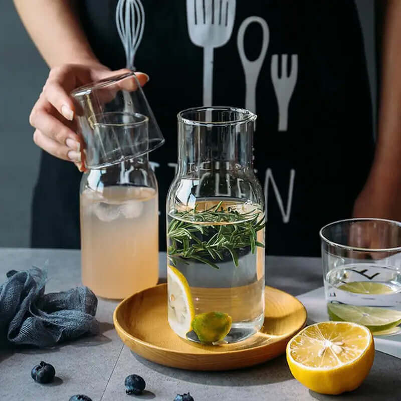 Carafe à eau de lit avec verre - Solution d'hydratation élégante et pratique