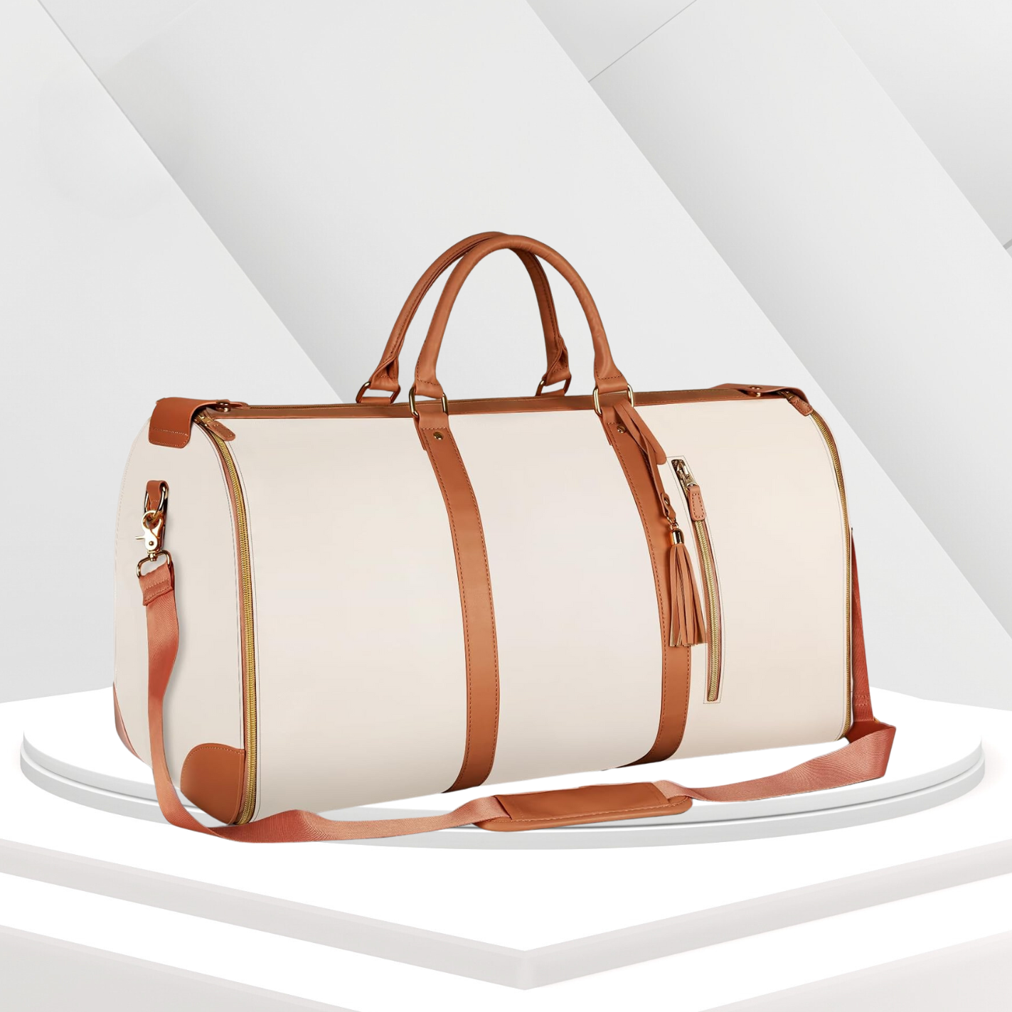 Floroux Sac de voyage pliable | Léger, spacieux et polyvalent | Parfait pour les voyages et le quotidien | Disponible en noir, beige et rose