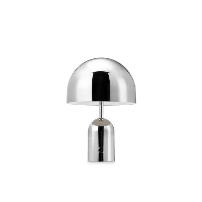 Lampe de table portable en finition chrome