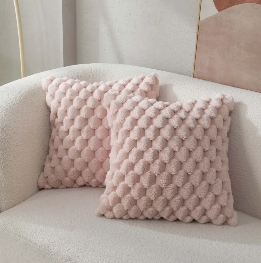 Floroux Coussin avec housse de coussin pelucheuse