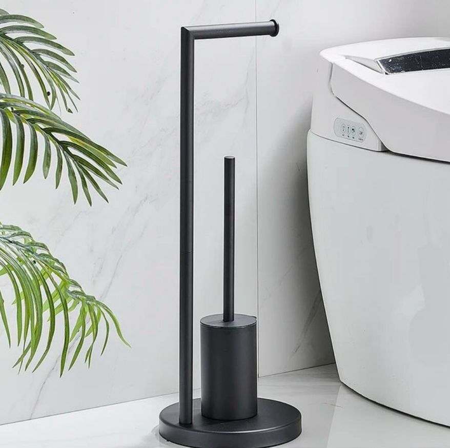 Skyla - Support de papier toilette avec brosse