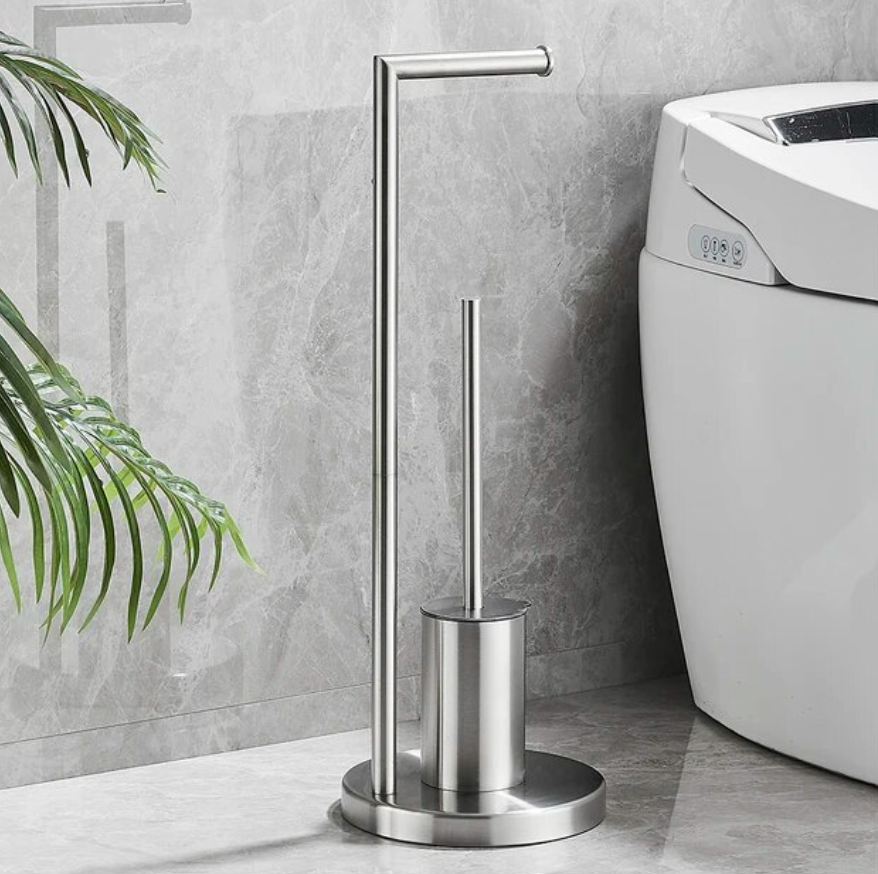 Skyla - Support de papier toilette avec brosse
