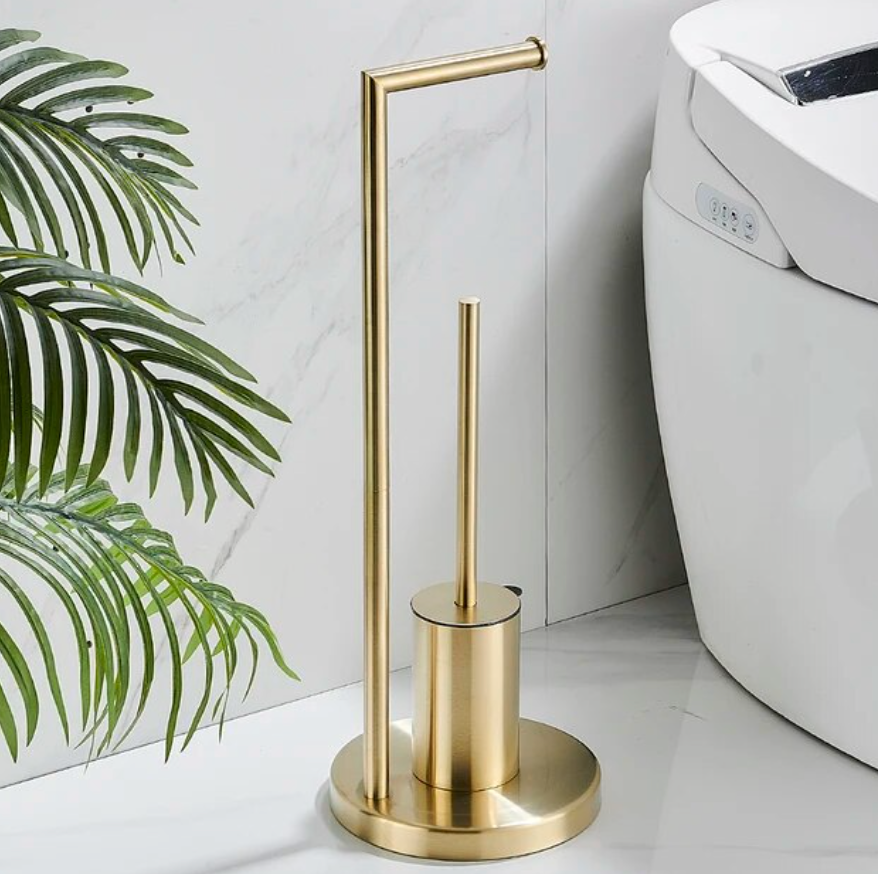 Skyla - Support de papier toilette avec brosse