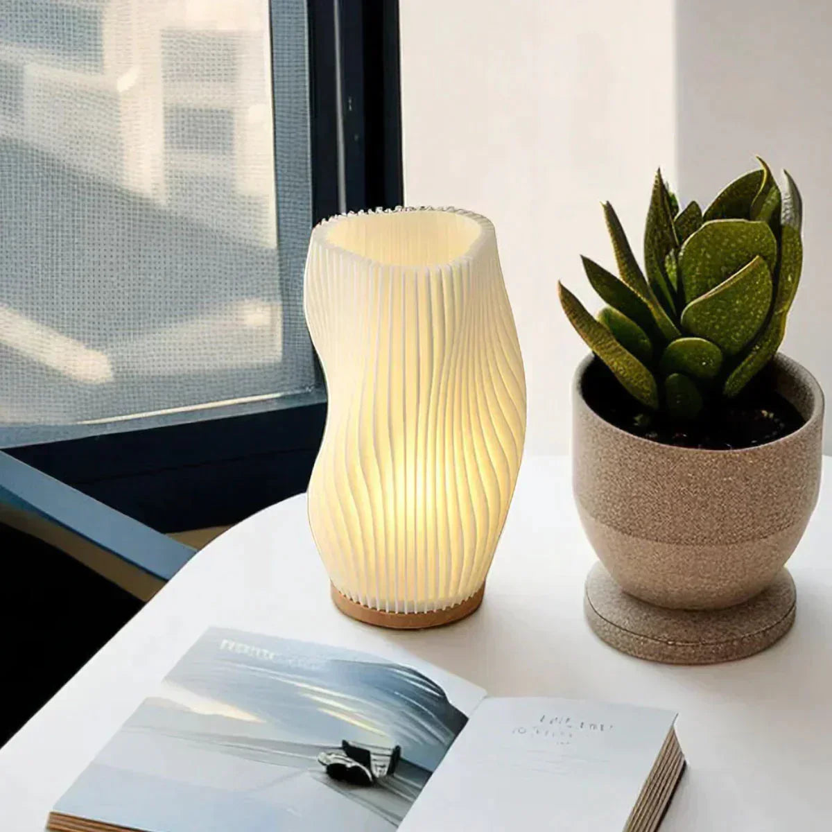 Floroux - Lampe à vagues LED calme pour une atmosphère conviviale