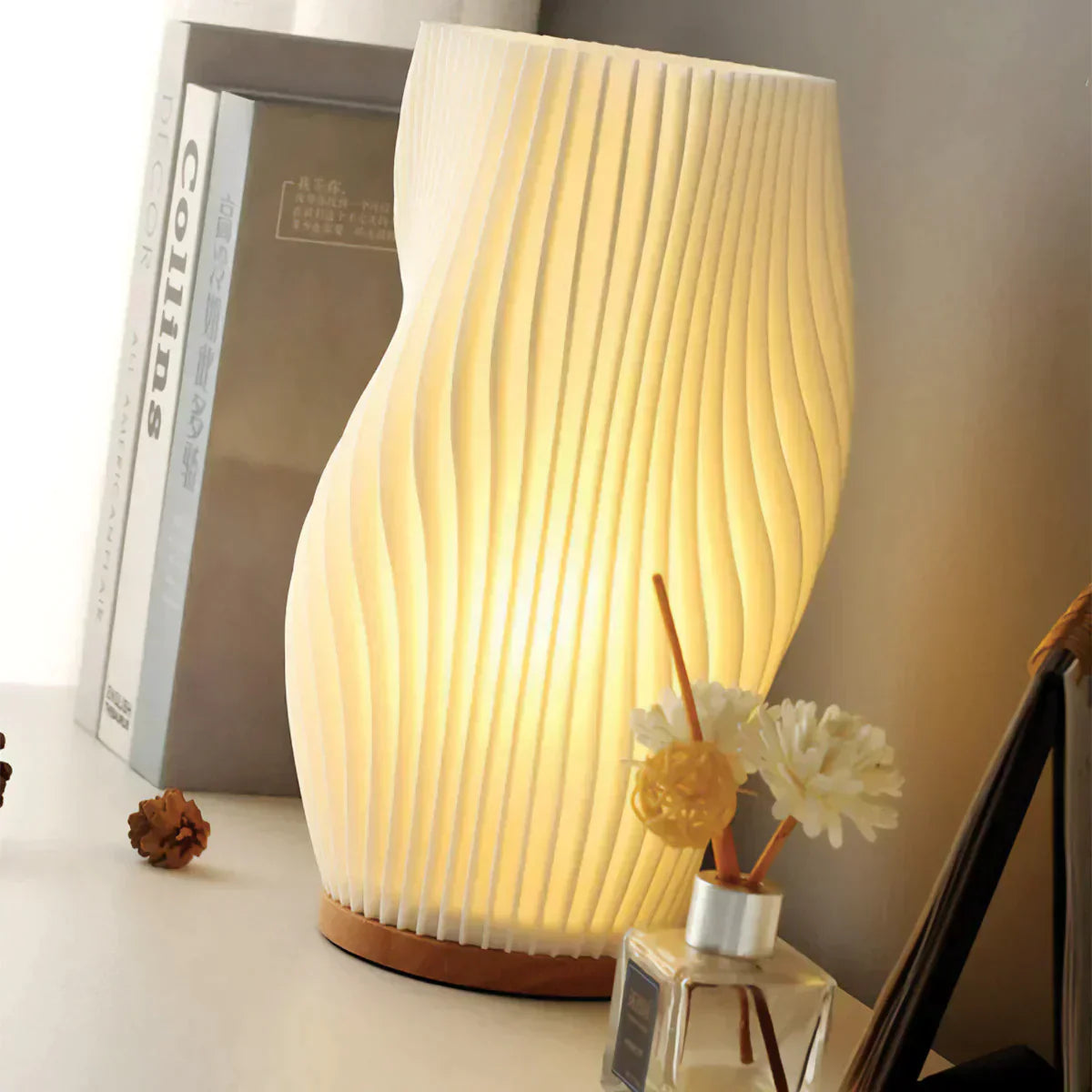 Floroux - Lampe à vagues LED calme pour une atmosphère conviviale