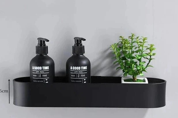 Étagère de salle de bain noire élégante | Panier tendance pour ranger vos articles de douche
