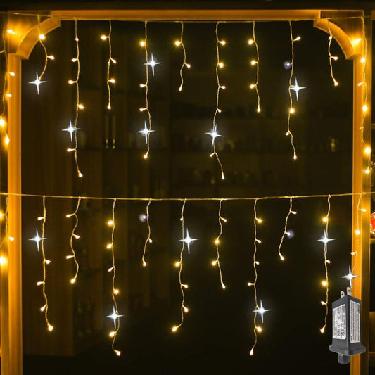 Christmas Delight - Magie de l'éclairage de rideau LED pour l'extérieur