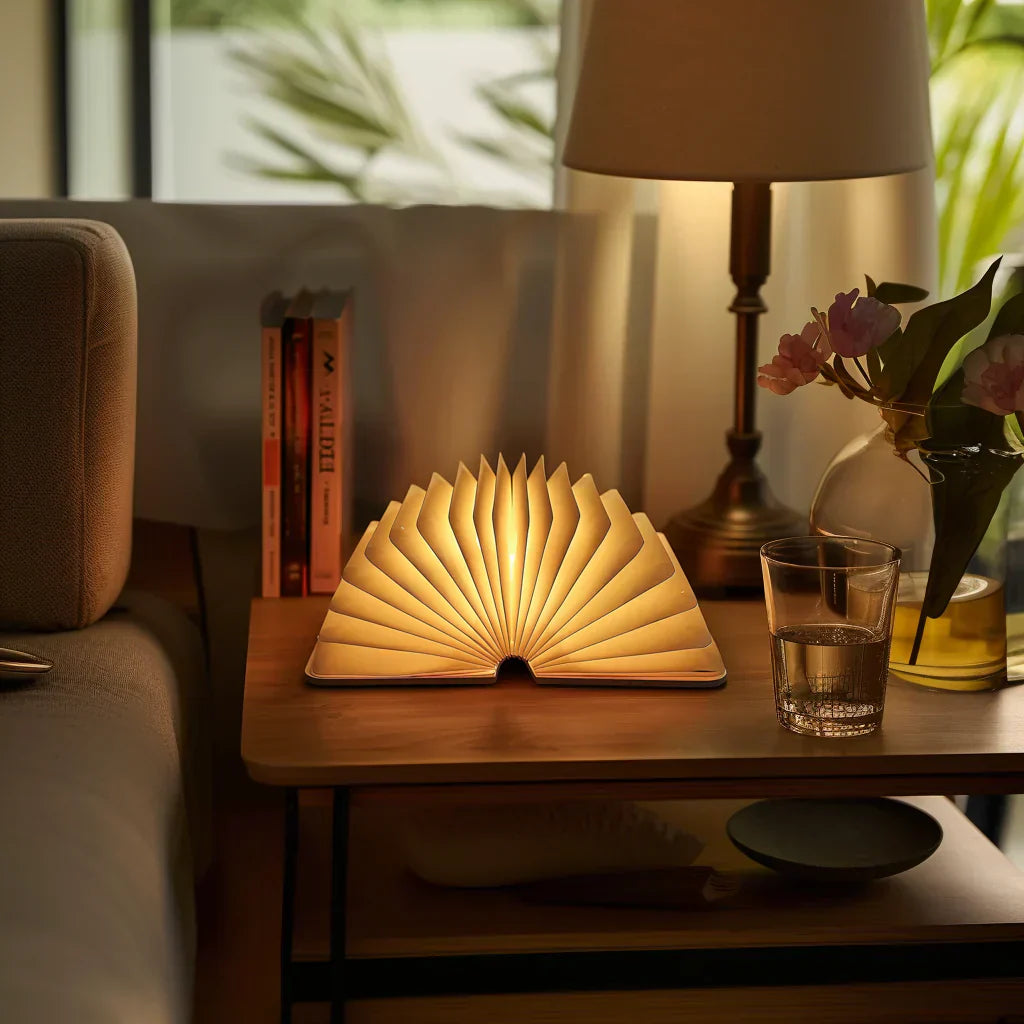 Floroux lampe livre LED | Pliable | Lumière d'ambiance | Éclairage sans fil | Décor pour la maison