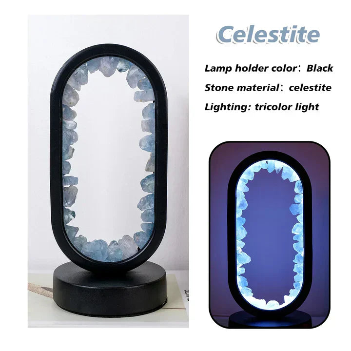 LAMPE de table MONDO, améthyste naturelle