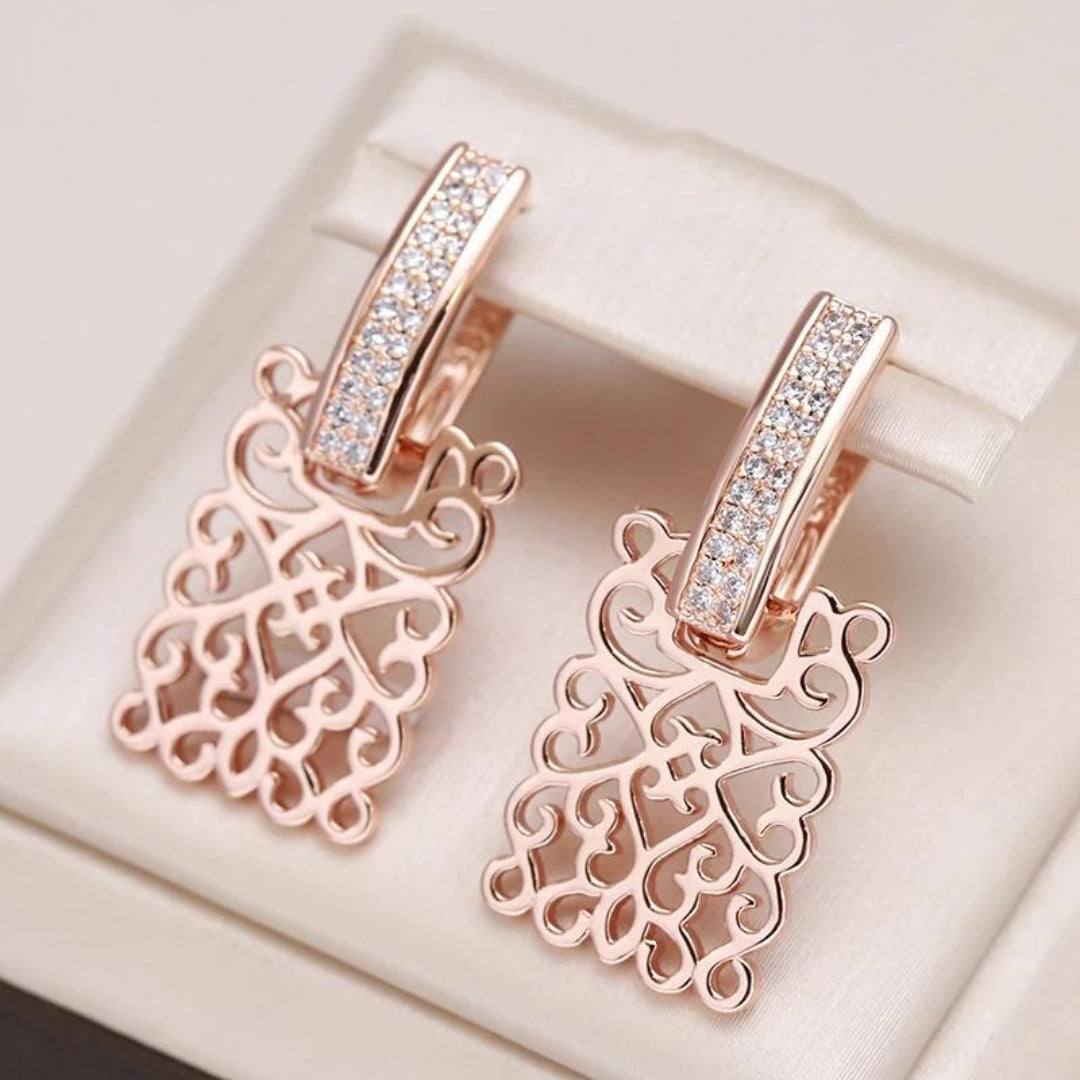 Belles Boucles d'Oreilles en Zirconium Rosalie d'Hedera
