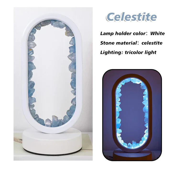 LAMPE de table MONDO, améthyste naturelle