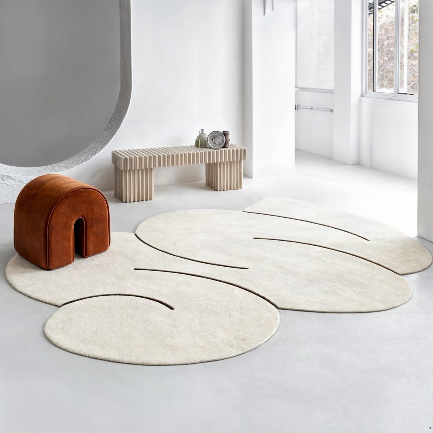 CozyNest - Tapis en Laine Uniqueb pour Intérieur Élégant