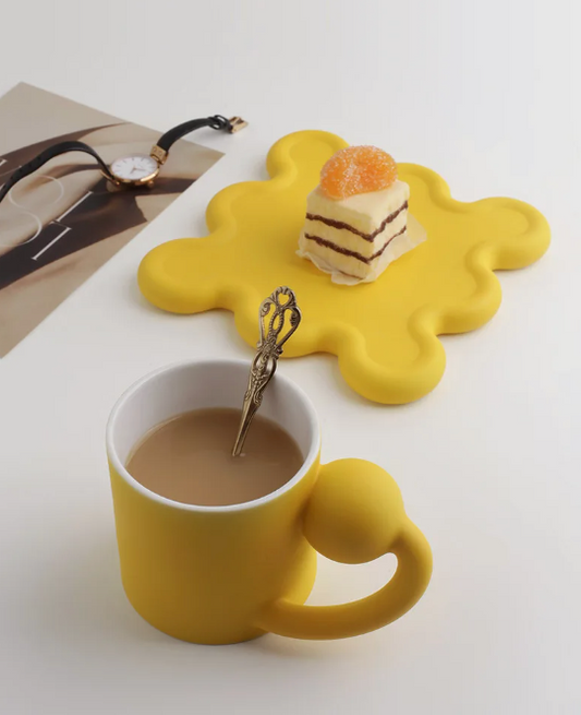 Marcia Cup Set – Ensemble de tasse et assiette en porcelaine élégante