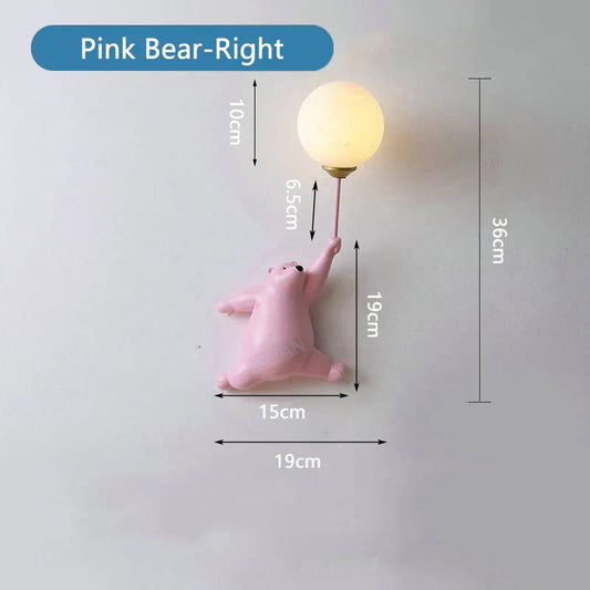 Lampe murale en cartoon d'ours magique pour les droits des enfants