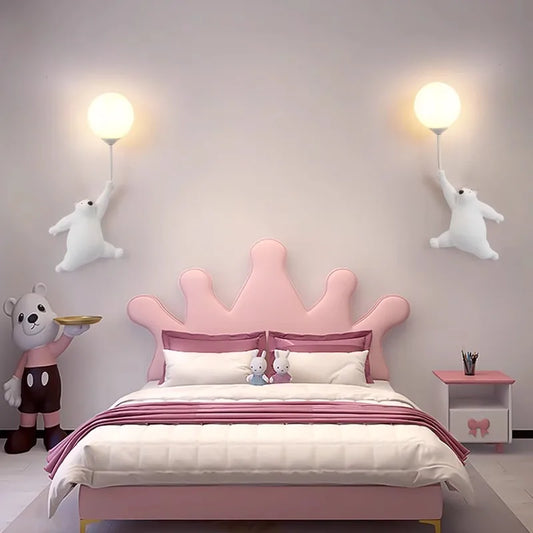 Floroux - Lampe murale LED ours drôle pour la chambre des enfants