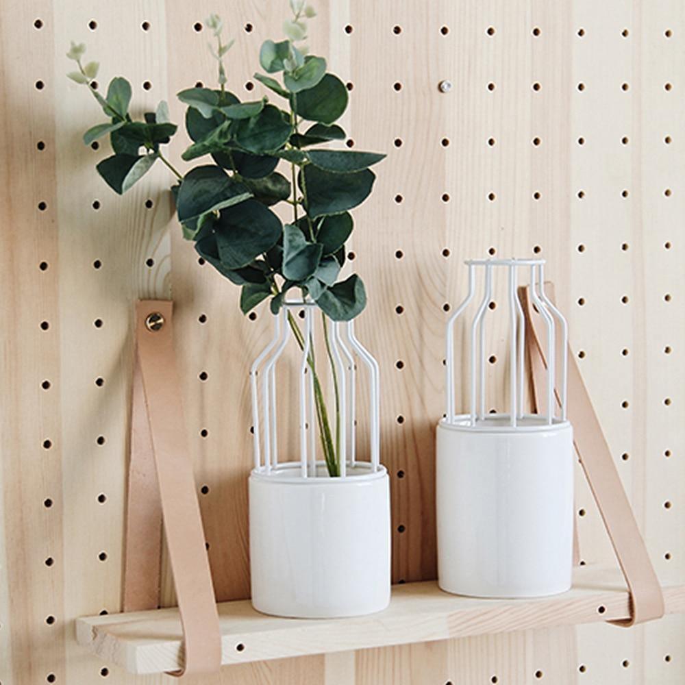 Fer-Ceramic Floroux Vase Design | Modern Grid Pattern | Elegant Decoration | For Living Room & Office