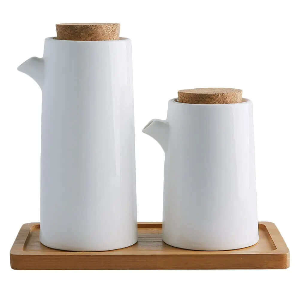 Bouteilles en céramique pour l'huile et le vinaigre
