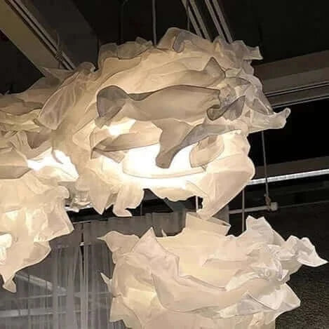 Abat-jour en papier en forme de nuage jusqu'à 70 cm de large