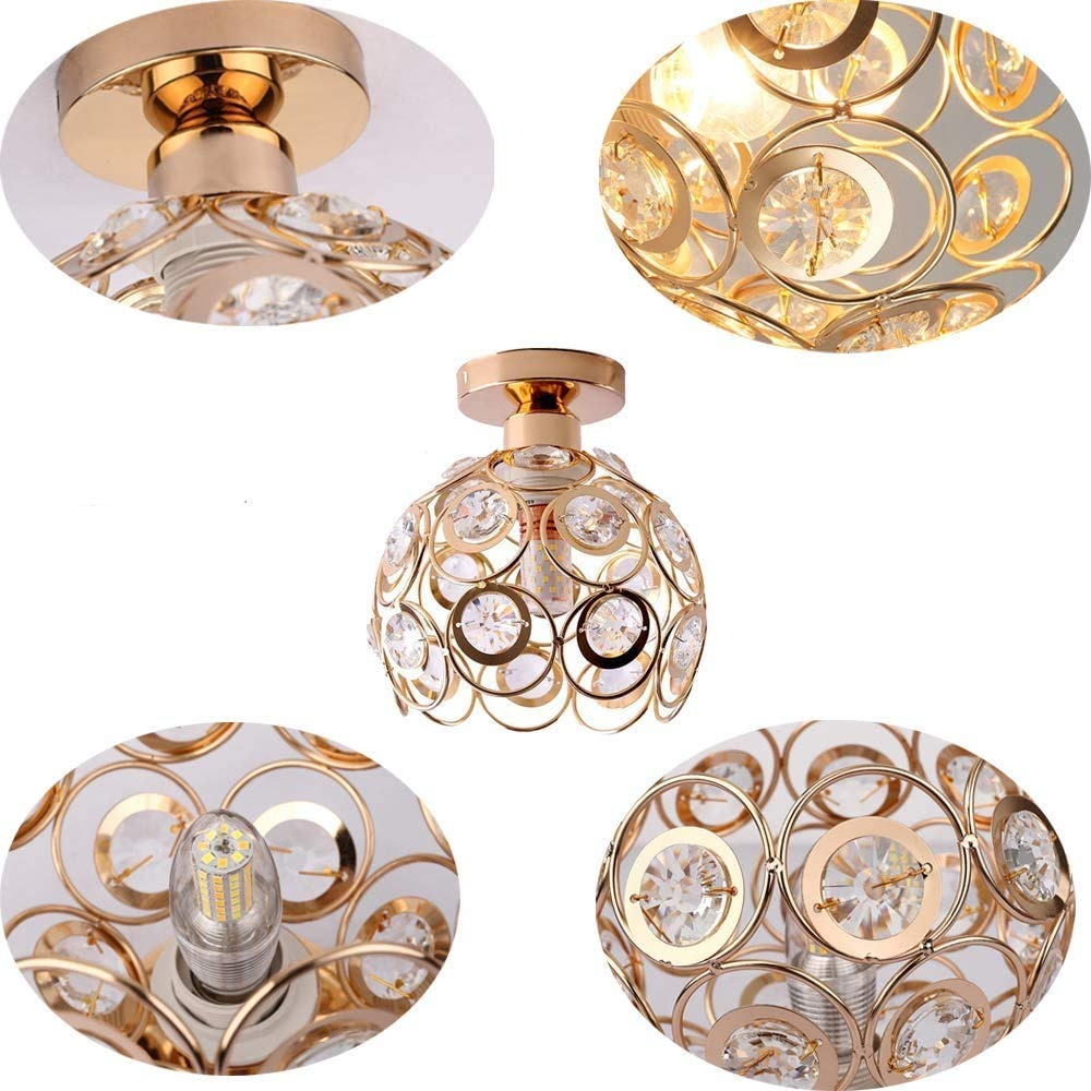 Floroux Or Lustre Luxueux de Plafond Salle de Bal