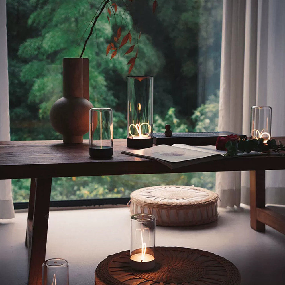 Floroux – Lampe de table LED rechargeable élégante avec contrôle tactile