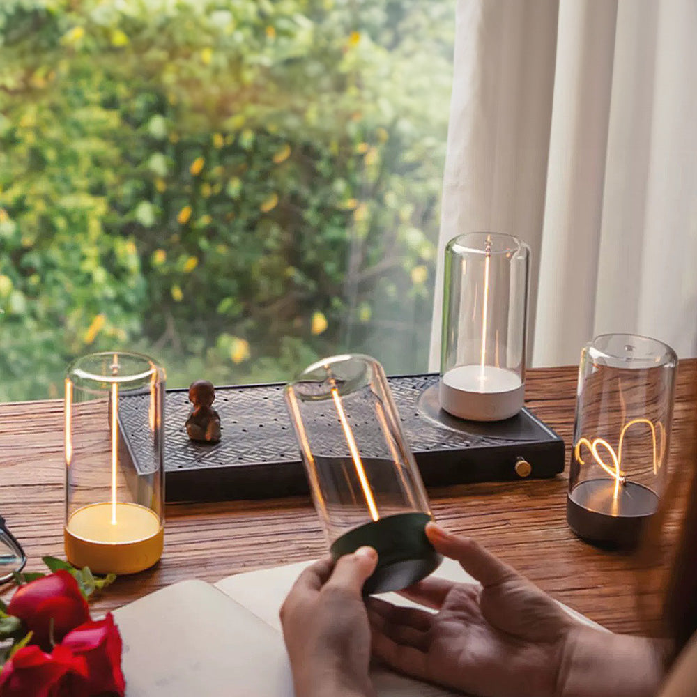 Floroux – Lampe de table LED rechargeable élégante avec contrôle tactile
