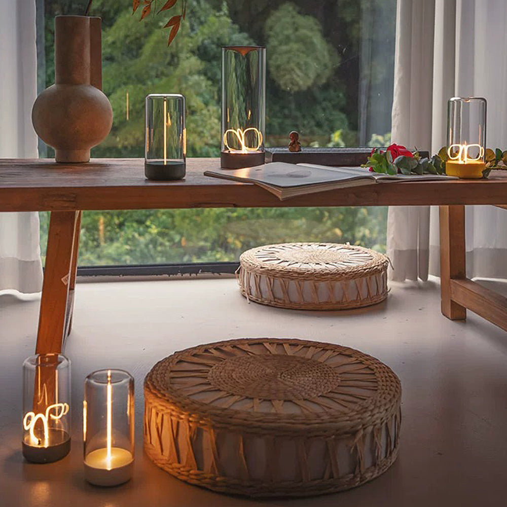Floroux – Lampe de table LED rechargeable élégante avec contrôle tactile