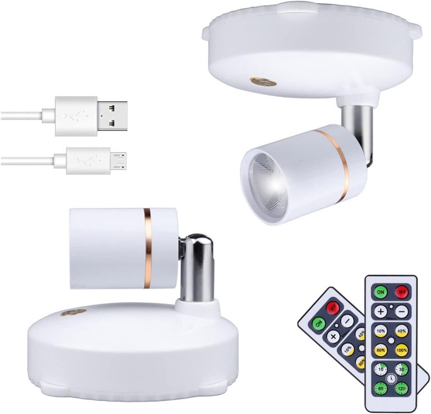 Floroux - Lampe de poche LED sans fil, rechargeable et lampe de bureau avec télécommande