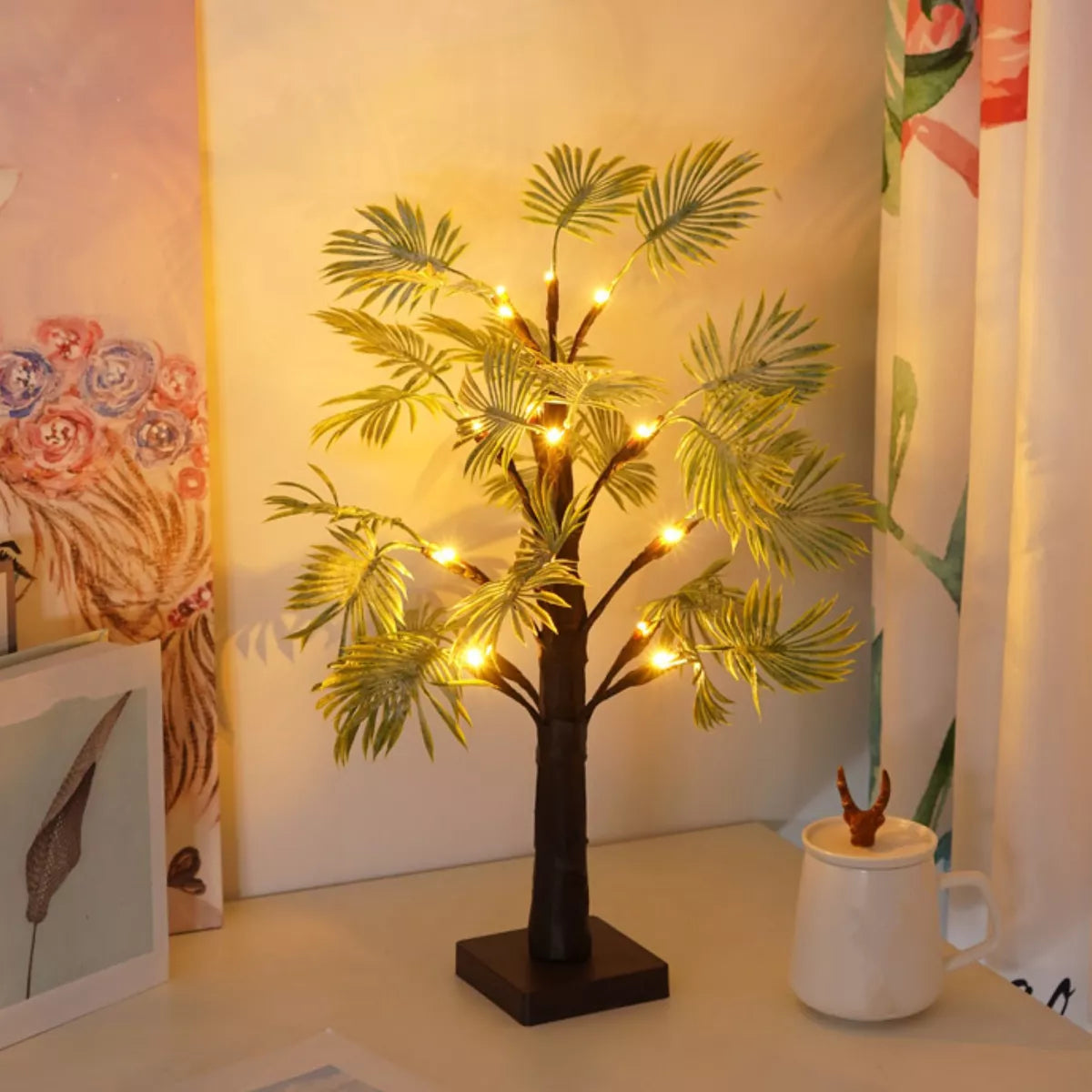 Floroux Lumières en Feuille de Palmier LED