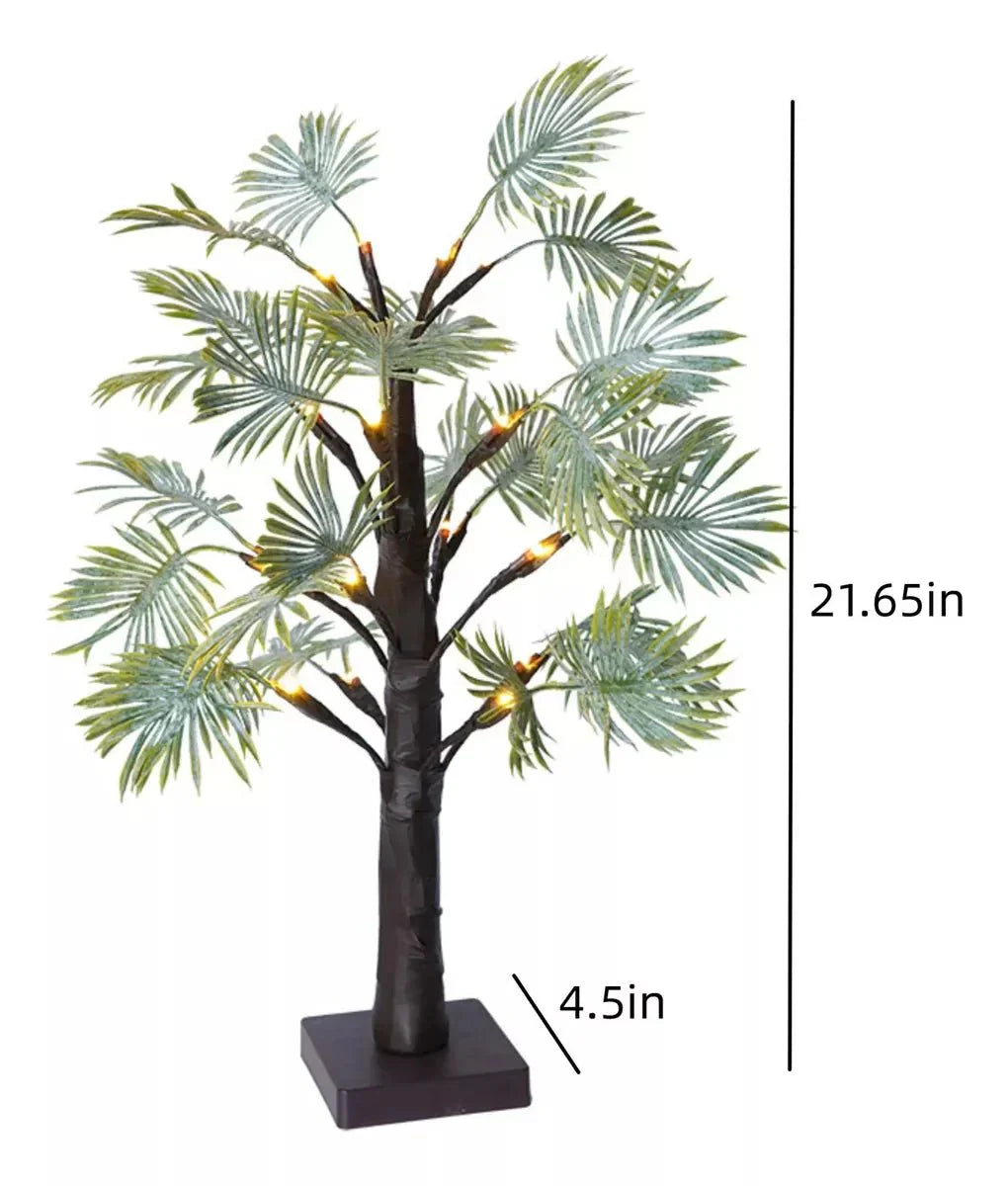 Floroux Éclairage LED en Feuille de Palmier