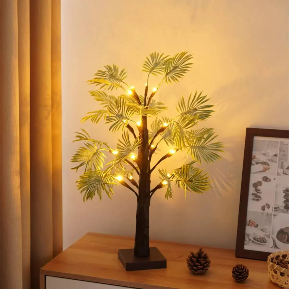 Floroux Éclairage LED en Feuille de Palmier