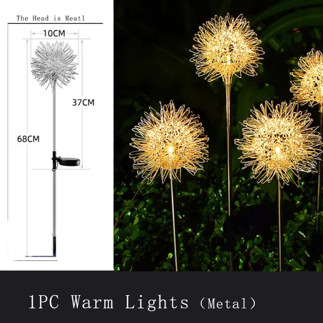 Floroux - Lampe de pelouse au pissenlit pour l'extérieur