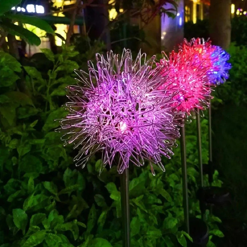 Floroux - Lampe de pelouse au pissenlit pour l'extérieur
