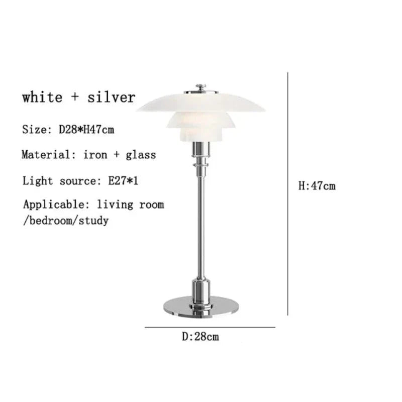 Floroux - Lampe de table LED en verre pour lire