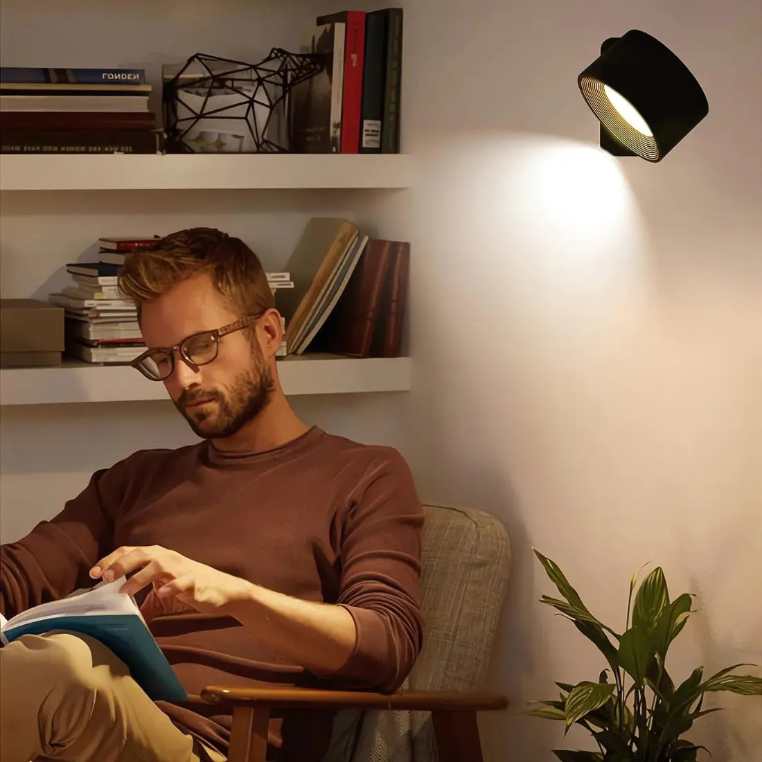 LumiFree - Lampe Murale Rechargeable sans Fil à 360°