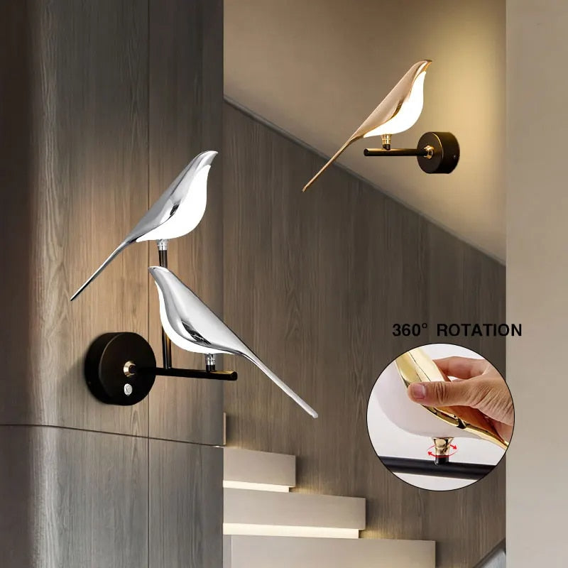 WingSpan - Applique murale pour oiseaux 360° rotatif