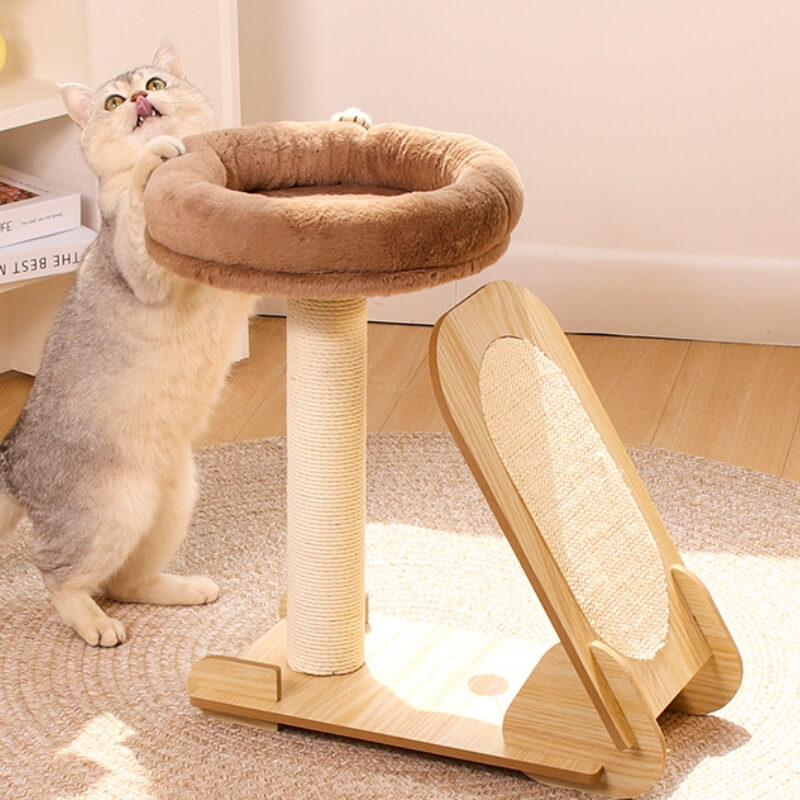 Arbre à chat durable pour grimper avec poteau à griffer en sisal