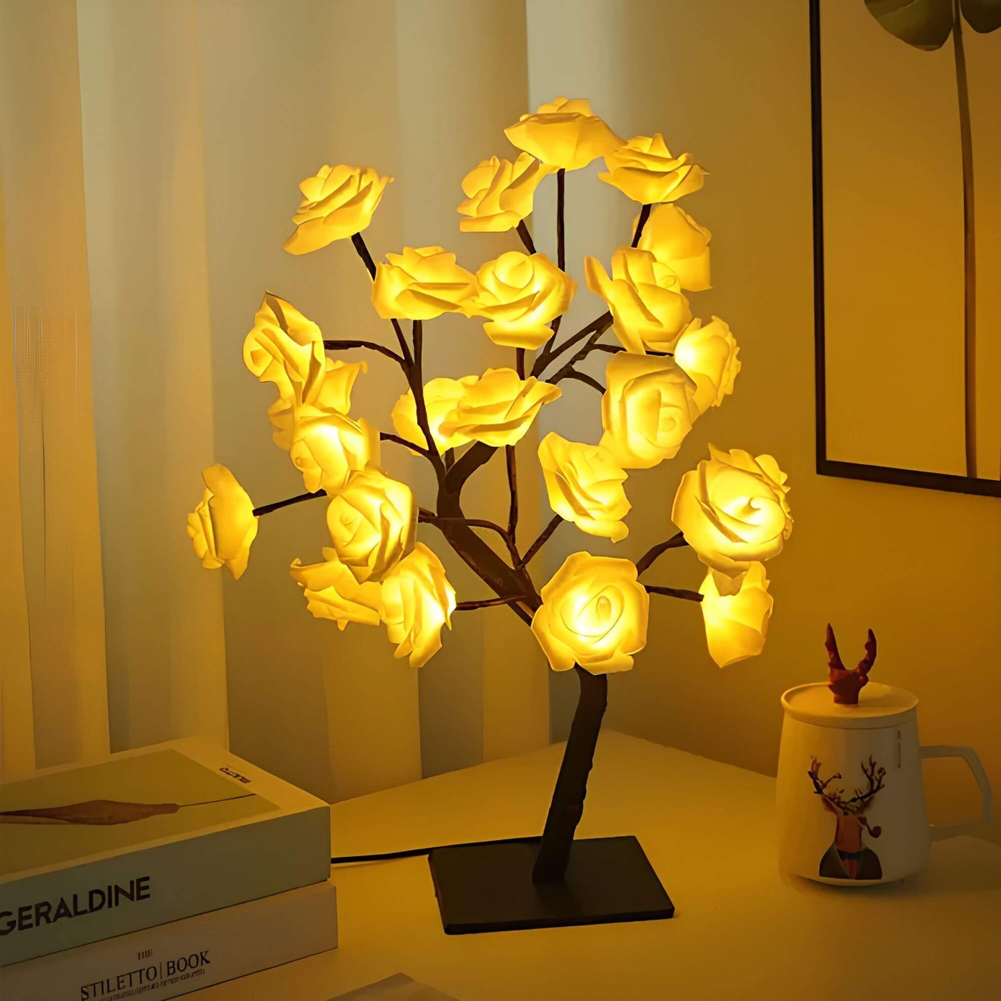 Lampe de table au design d'arbre enchanteur