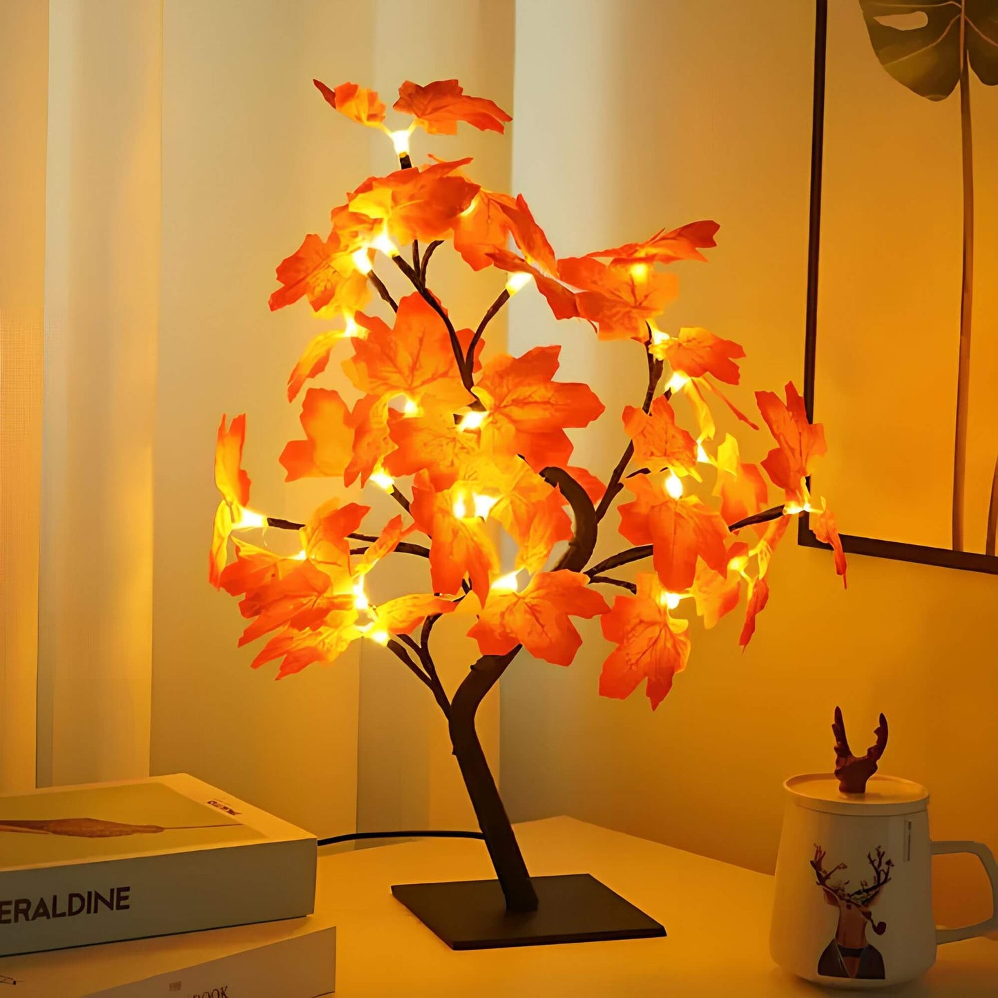Lampe de table au design d'arbre enchanteur