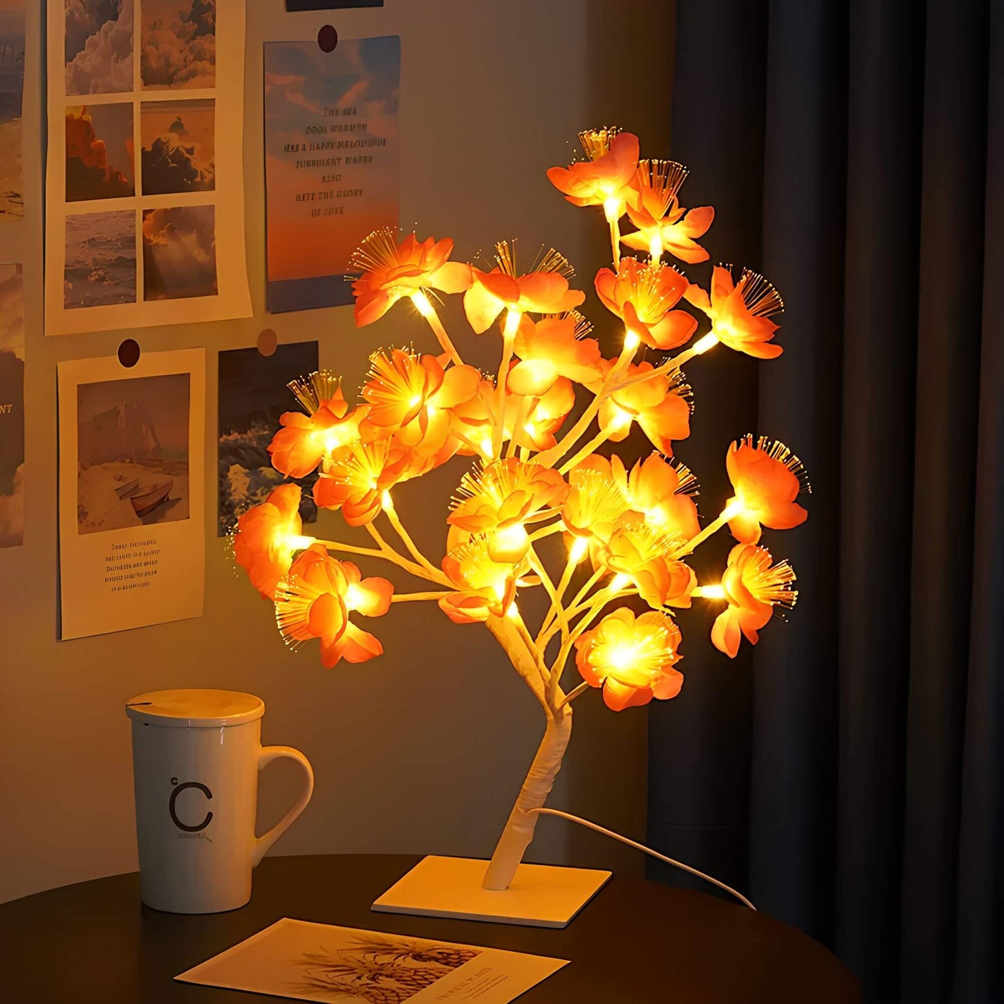 Lampe de table au design d'arbre enchanteur