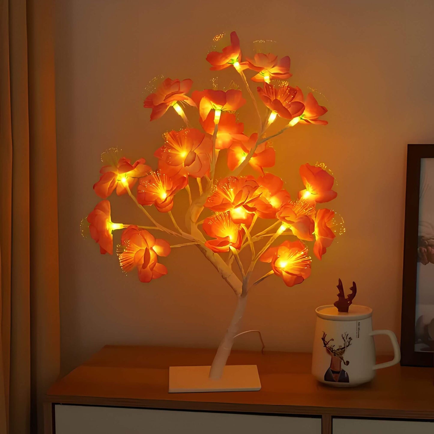 Lampe de table au design d'arbre enchanteur