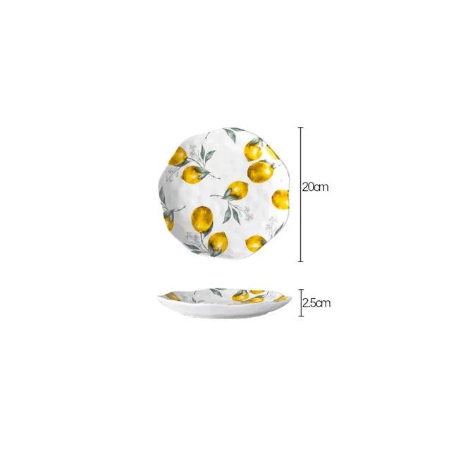 Floroux - Assiette en céramique européenne Citron