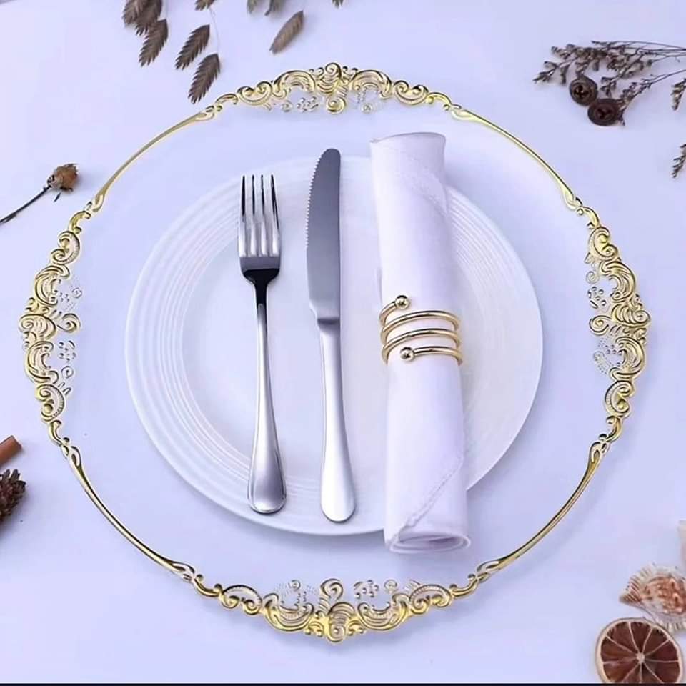 Assiettes de service en acrylique