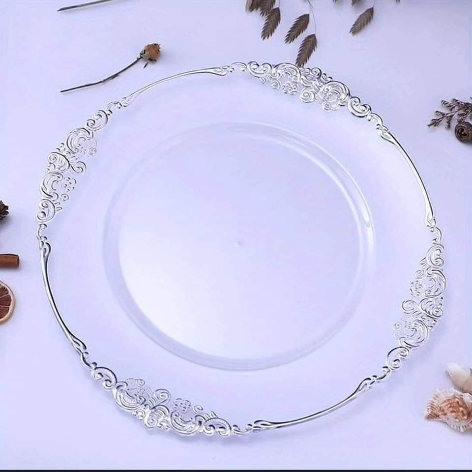 Assiettes de service en acrylique