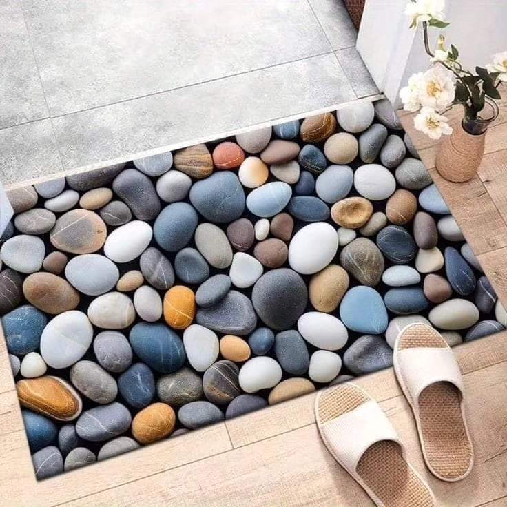 Tapis thématiques en pierre absorbante pour le bain