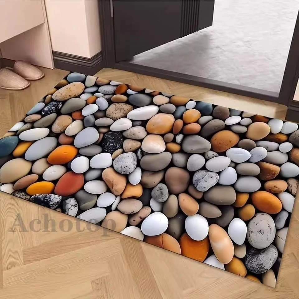 Tapis thématiques en pierre absorbante pour le bain