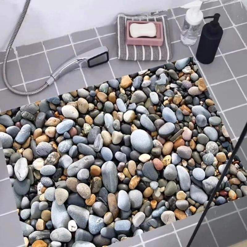 Tapis thématiques en pierre absorbante pour le bain
