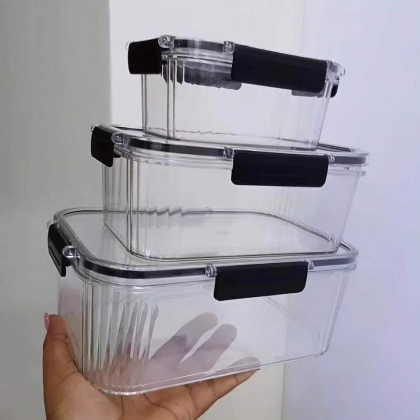 3pc conteneurs alimentaires en acrylique